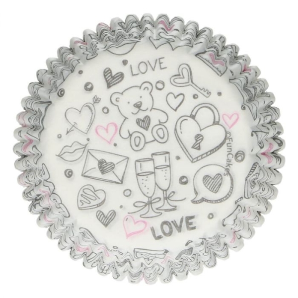 Cupcake Baking Cases - Love Doodle